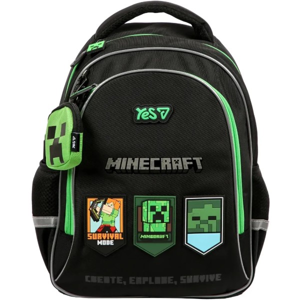 Фото - Рюкзак школьный YES S-115M Minecraft Mode (550298)